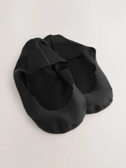 Black Scallop Edge Sheer Invisible Socks 2 Pack