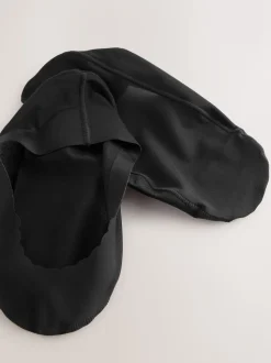 Black Scallop Edge Sheer Invisible Socks 2 Pack