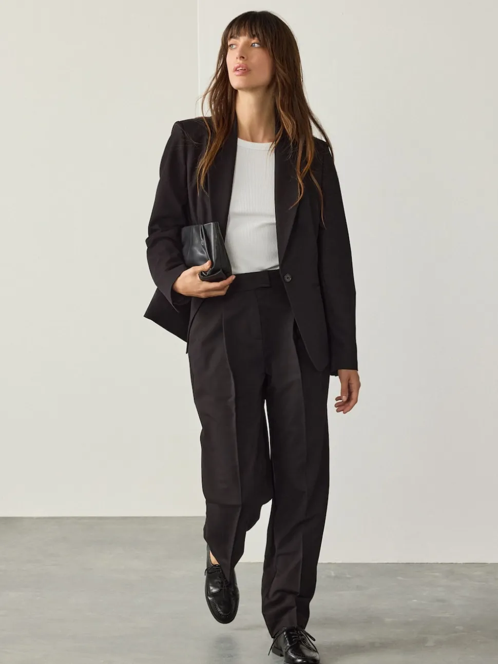 Black Sculpting Single Breasted Tailored Blazer