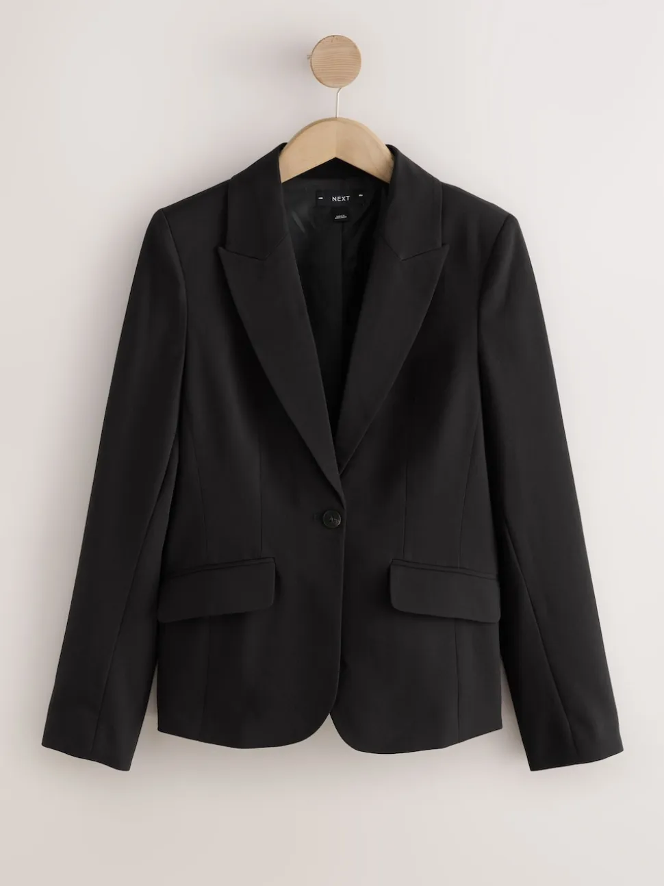 Black Sculpting Single Breasted Tailored Blazer