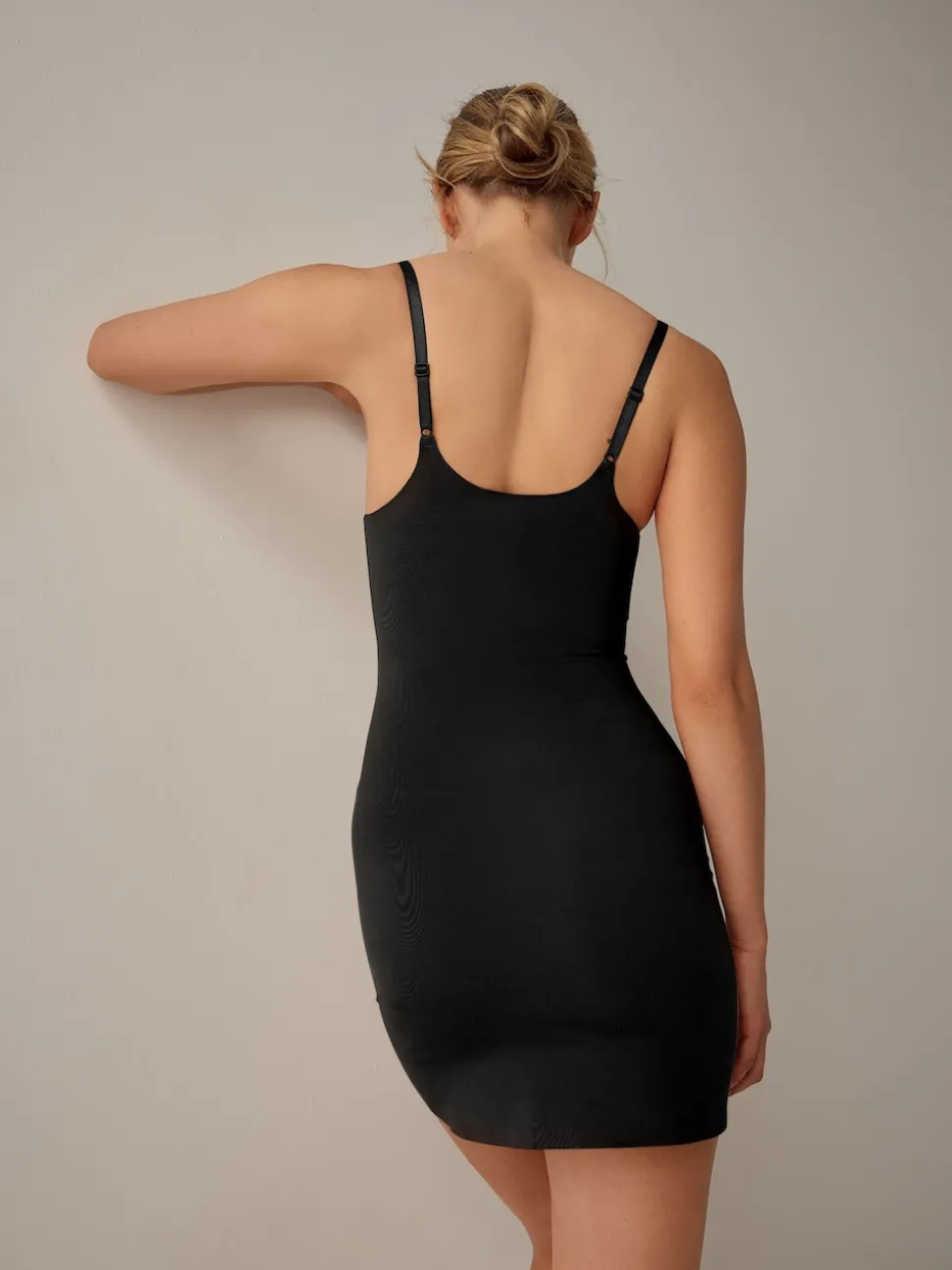 Black Shaping Medium Control Premium Cotton Wear Your Own Bra Slip