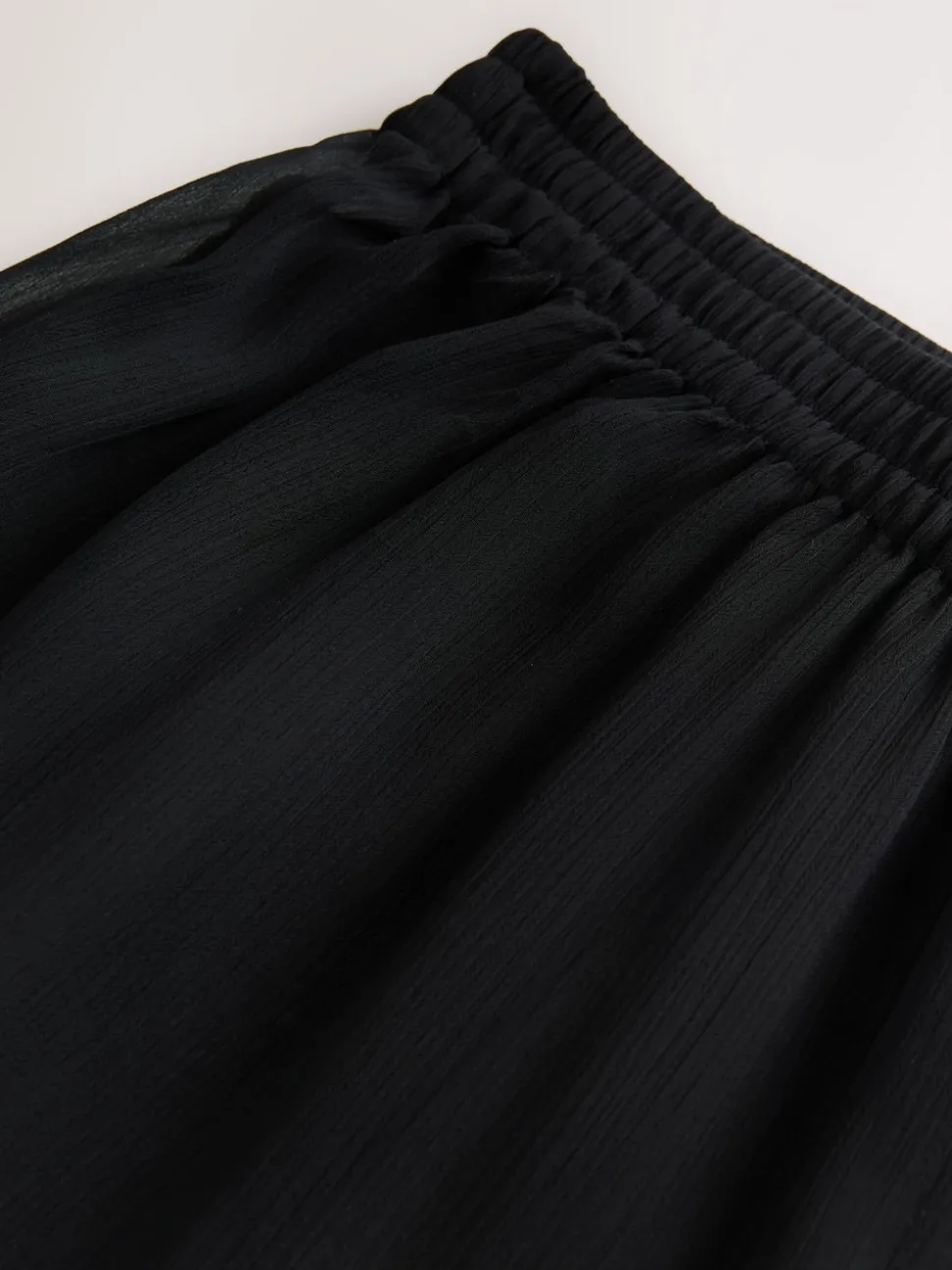 Black Sheer Beach Wide Leg Trousers
