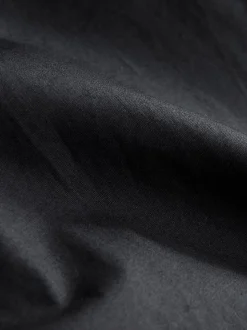 Black Shirred Maxi Skirt