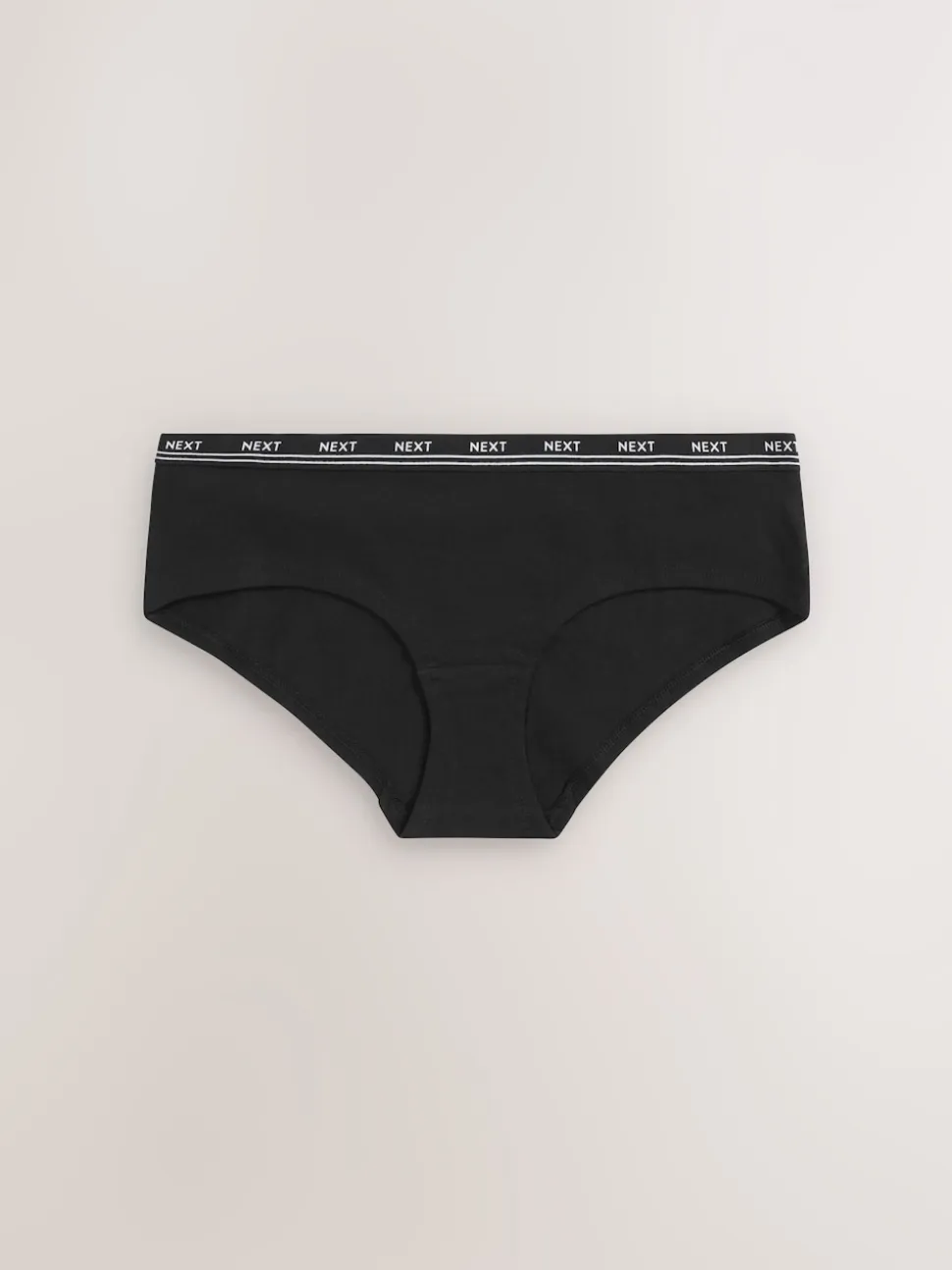 Black Short Cotton Logo Knickers 4 Pack