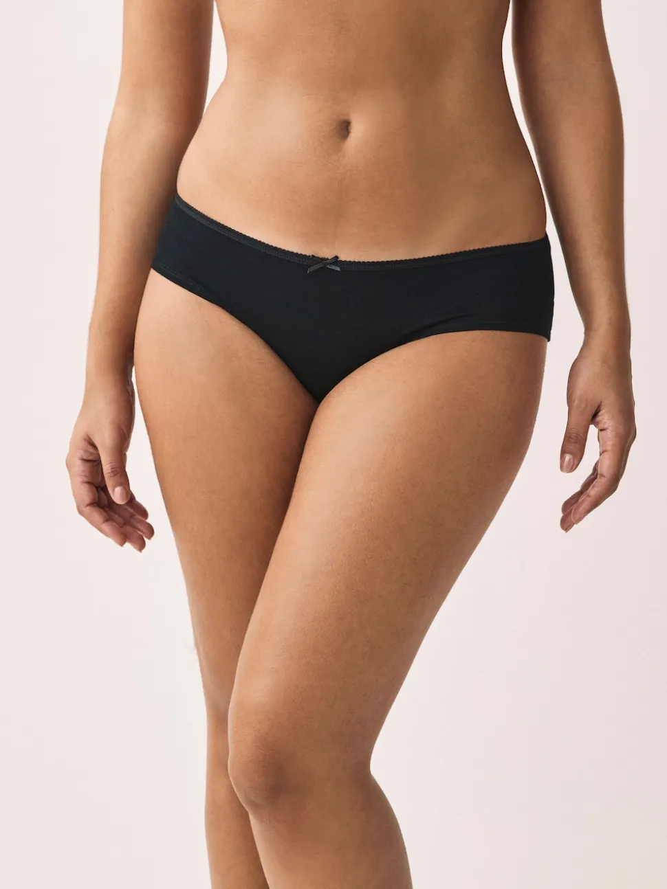 Black Short Cotton Rich Knickers 5 Pack