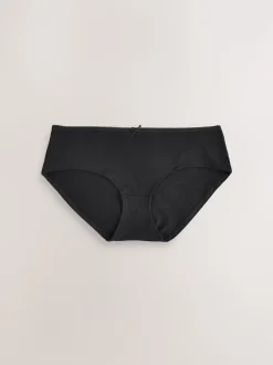 Black Short Cotton Rich Knickers 5 Pack