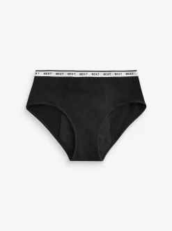 Black Short Heavy Flow Period Knickers 2 Pack