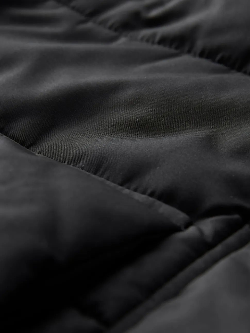 Black Shower Resistant Padded Hooded Longline Coat