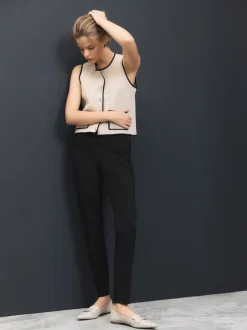 Black Skinny Tailored Trousers