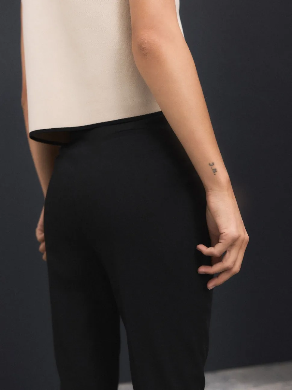 Black Skinny Tailored Trousers