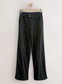 Black Slim Lift and Shape Wide Leg Jeans