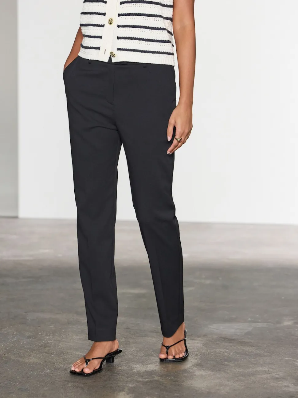 Black Slim Tailored Trousers