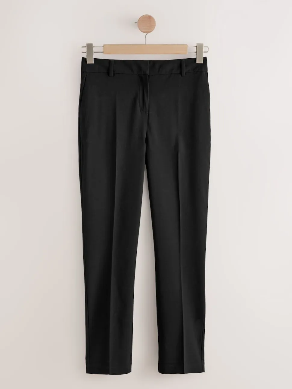 Black Slim Tailored Trousers With Wool