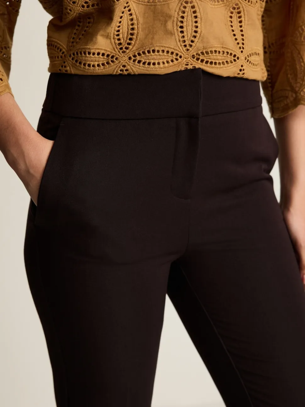 Black Slim Tailored Trousers