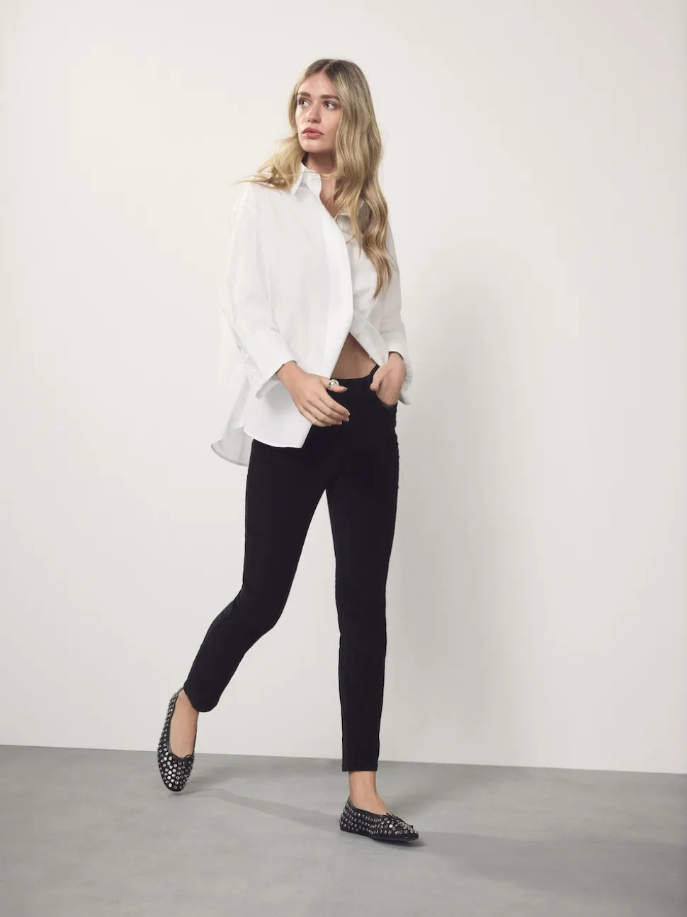 Black Slim Velvet Cord Jeans