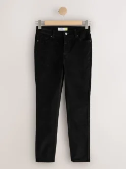 Black Slim Velvet Cord Jeans