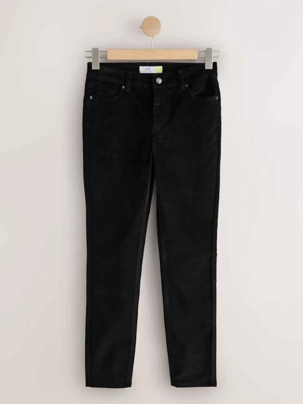 Black Slim Velvet Cord Jeans