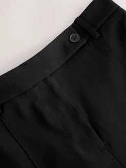 Black Smart Longline Shorts