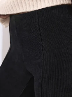 Black Smoothing Corduroy Bootcut Trousers