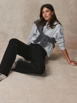Black Smoothing Ponte Jersey Wide Leg Trousers