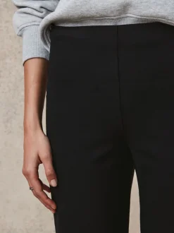 Black Smoothing Ponte Jersey Wide Leg Trousers