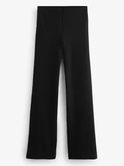 Black Smoothing Ponte Jersey Wide Leg Trousers