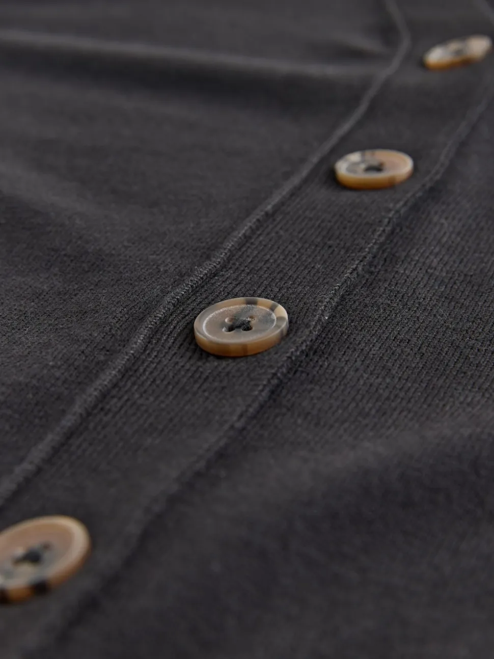 Black Soft Touch V-Neck Cotton Rich Button Up Cardigan