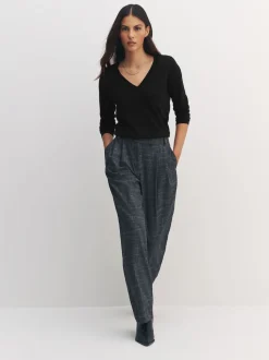 Black Soft Touch V-Neck Cotton Rich Jumpers 2 Pack