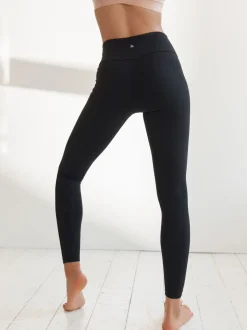 Black Sports Dry Tech Tummy Control High Waist Full Length Legging