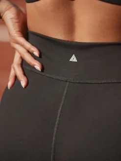 Black Sports Dry Tech Tummy Control Shorts