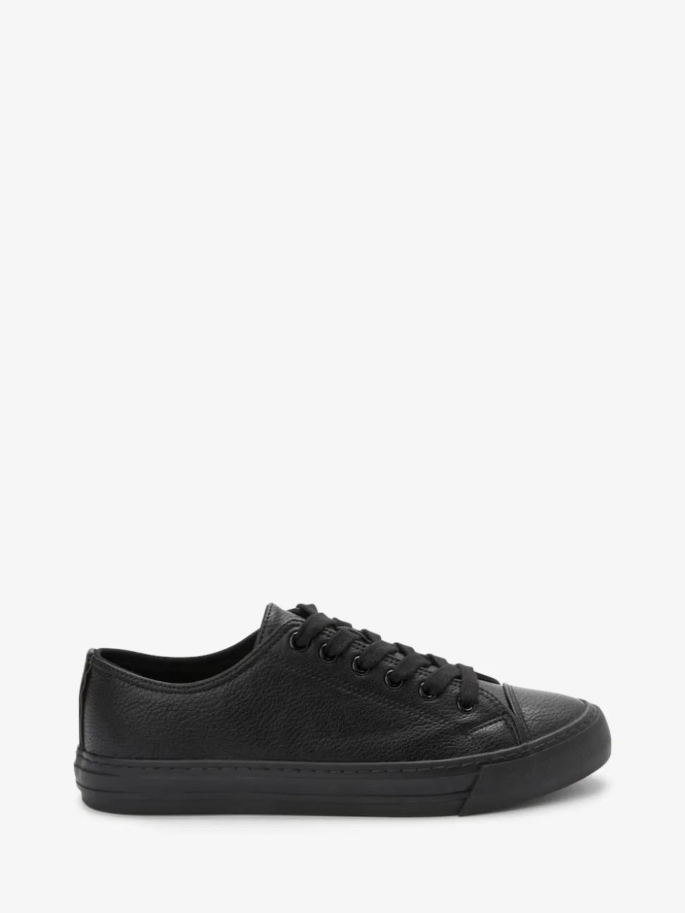 Black Standard Fit Patent Baseball Trainers