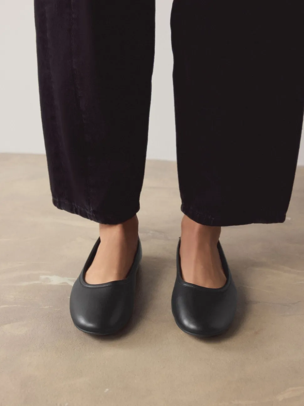 Black Standard/Wide Fit Ballerina Shoes