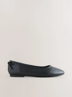 Black Standard/Wide Fit Ballerina Shoes