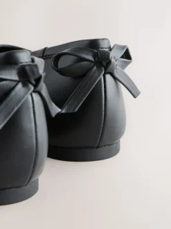 Black Standard/Wide Fit Ballerina Shoes