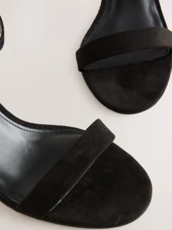 Black Standard/Wide Fit Block Heel Sandals
