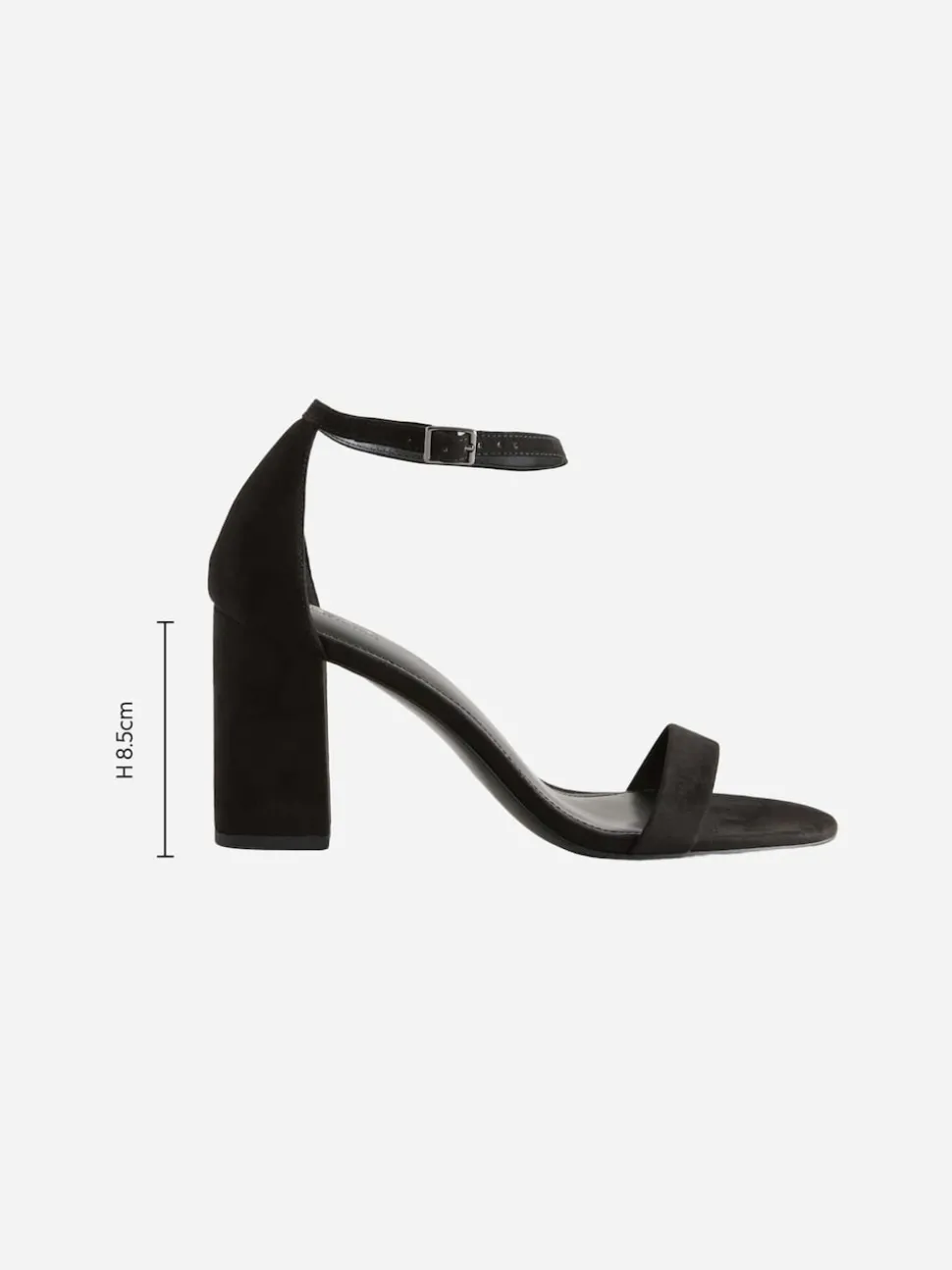 Black Standard/Wide Fit Block Heel Sandals