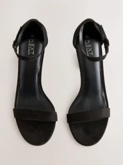 Black Standard/Wide Fit Block Heel Sandals