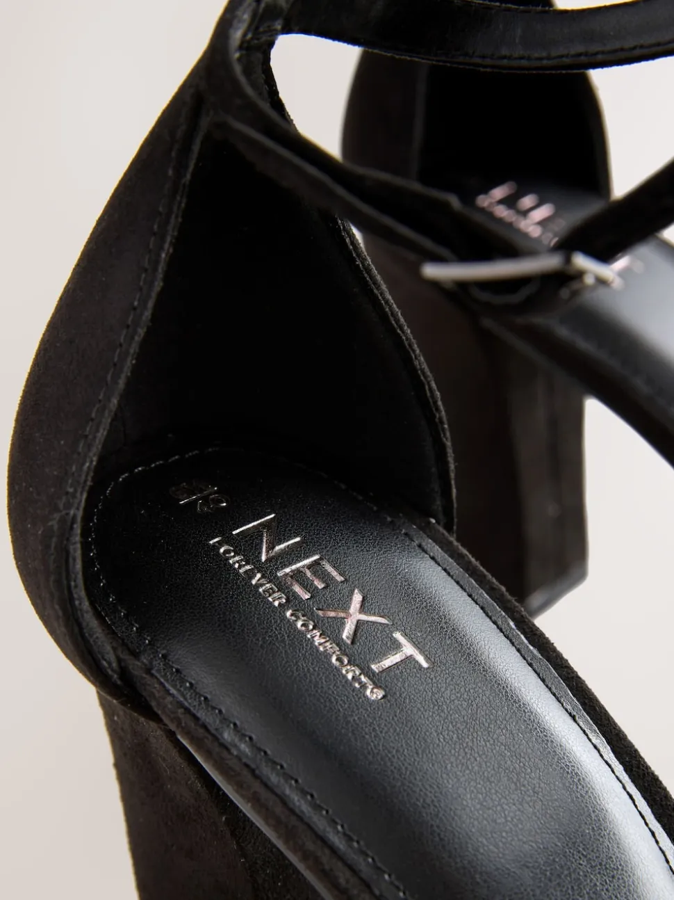 Black Standard/Wide Fit Block Heel Sandals