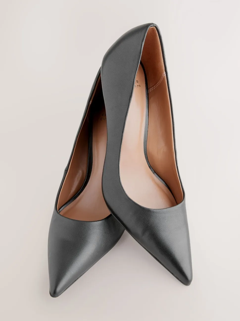 Black Standard/Wide Fit Leather Mid Court Shoes