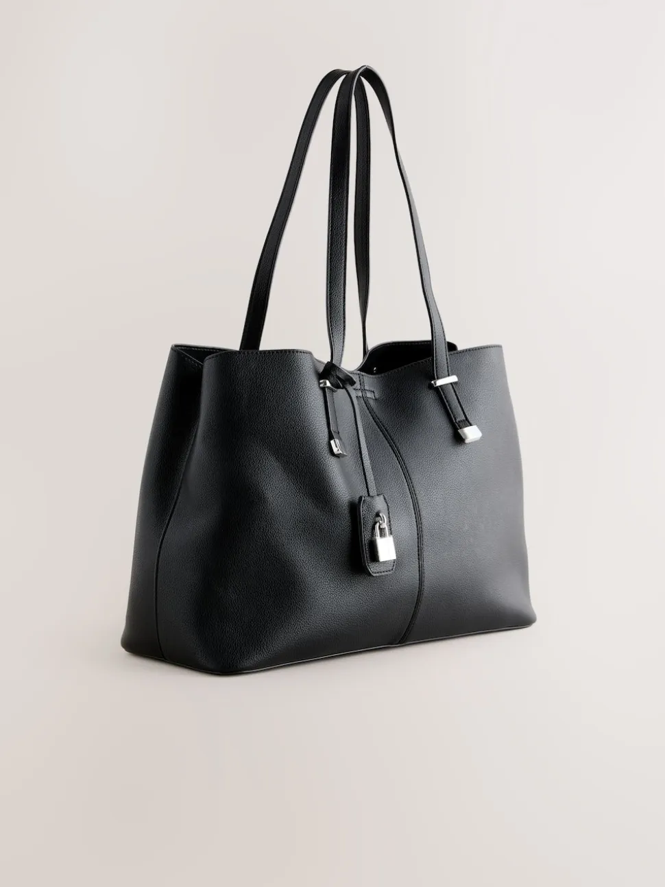 Black Structured Tote Bag