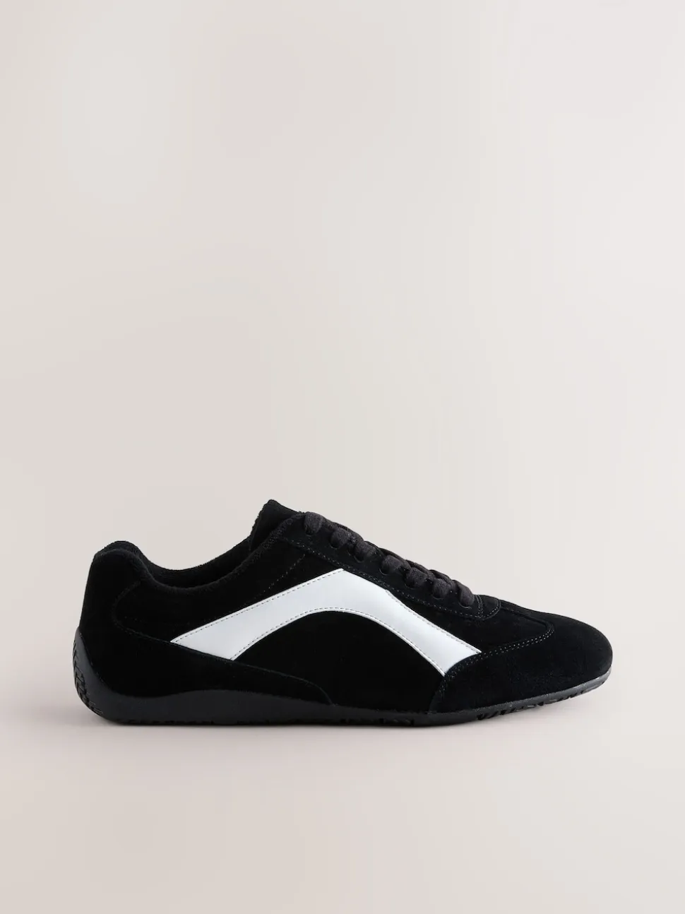 Black Suede Forever Comfort® Leather Slimsole Lace-Up Trainers