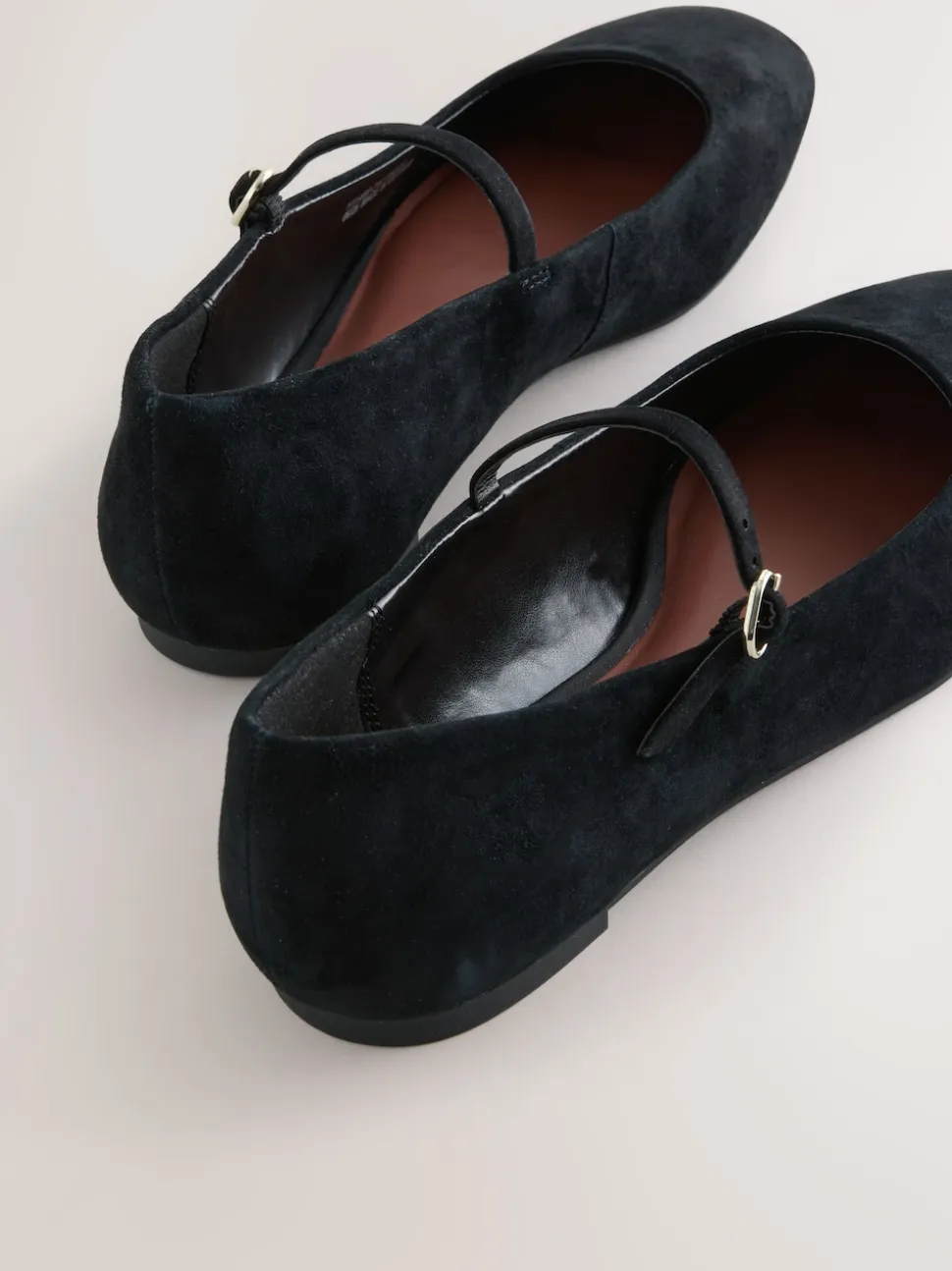 Black Suede Forever Comfort® Leather Square Toe Mary Jane Shoes
