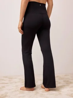 Black Supersoft Dry Tech Flared Yoga Sports Maternity Leggings