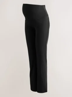 Black Supersoft Dry Tech Flared Yoga Sports Maternity Leggings