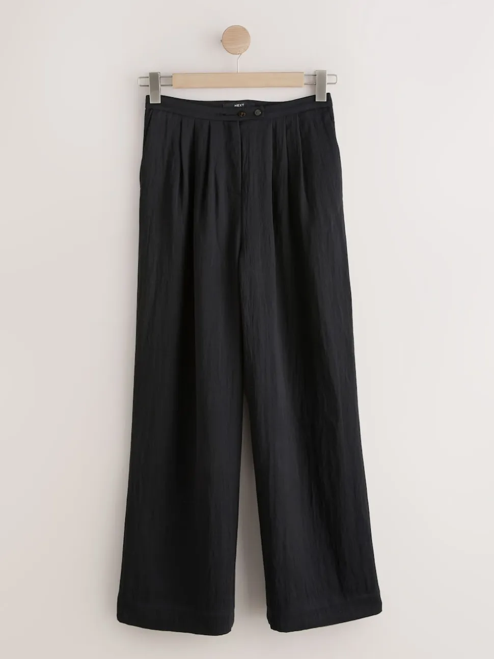 Black Superwide Pleated Trousers