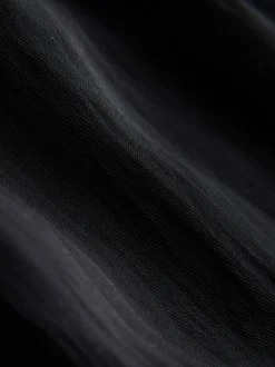 Black Superwide Pleated Trousers