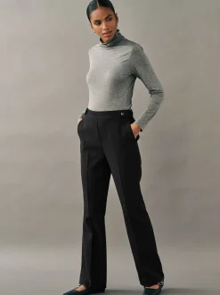 Black Tailored Bootcut Trousers