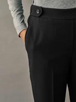Black Tailored Bootcut Trousers
