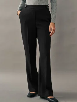 Black Tailored Bootcut Trousers