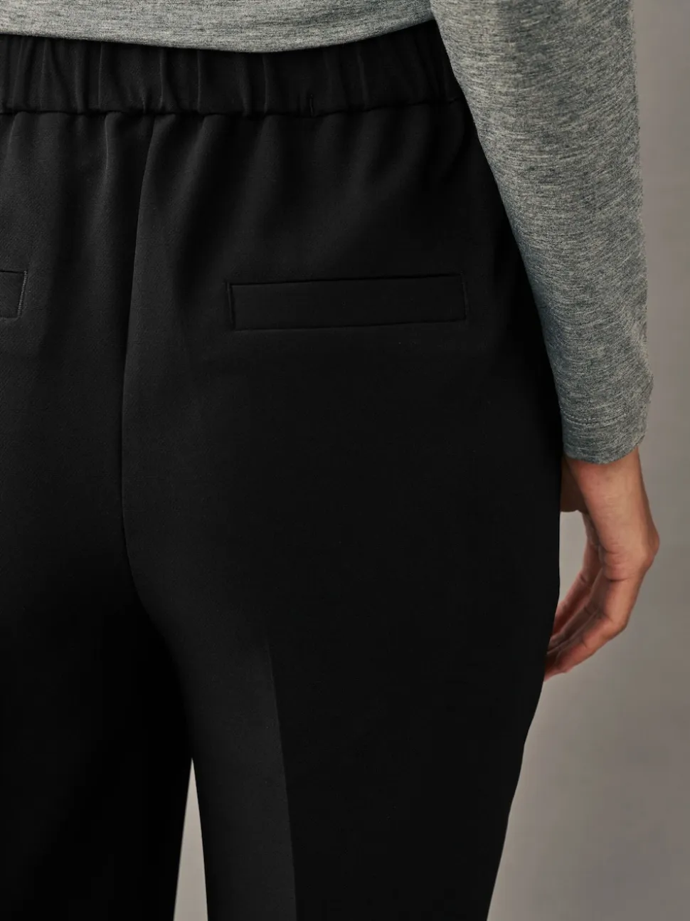 Black Tailored Bootcut Trousers